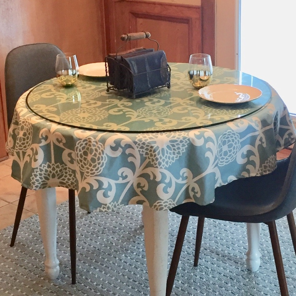 Round Tablecloth Custom 53” w/ Waverley fabric
